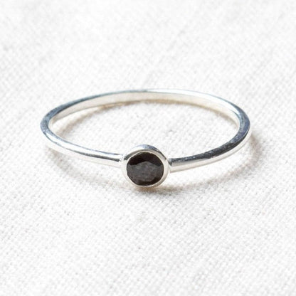 Black Tourmaline Silver, Gold or Rose Gold Ring