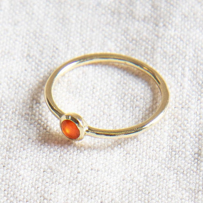Carnelian Silver or Gold Ring
