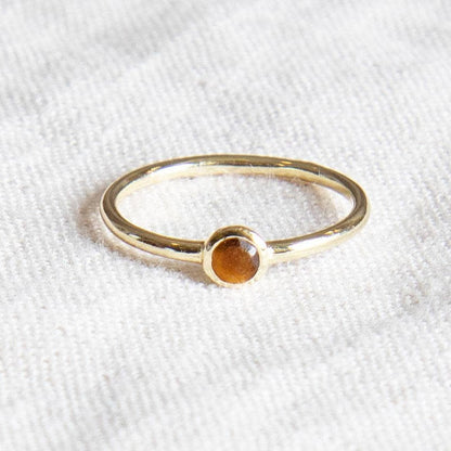 Tiger Eye Silver or Gold Ring
