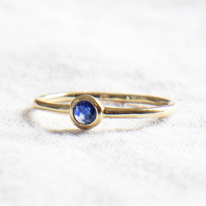 Blue Sapphire Silver or Gold Ring