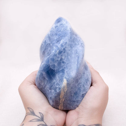 Blue Calcite Crystals Flames - AAA Premium Quality