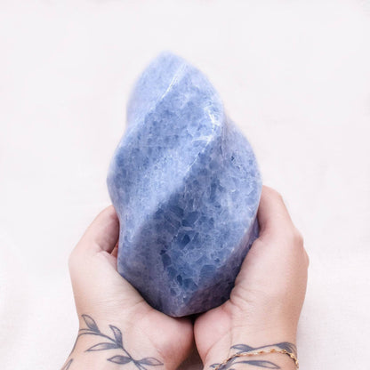 Blue Calcite Crystals Flames - AAA Premium Quality