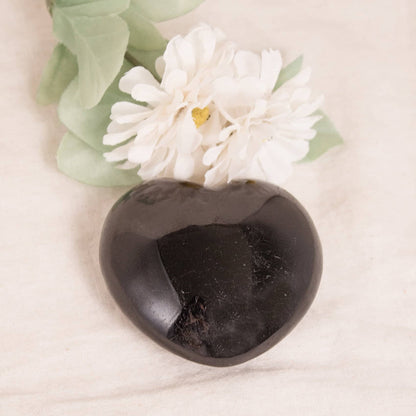 Black Tourmaline Heart - AAA Premium Quality - 1 of a Kind