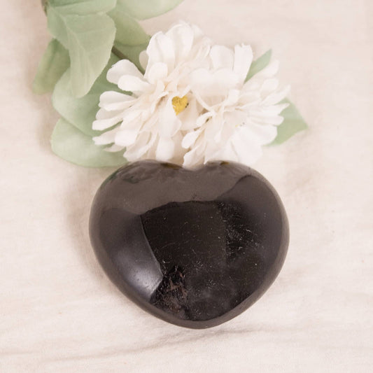 Black Tourmaline Heart - AAA Premium Quality - 1 of a Kind