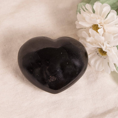 Black Tourmaline Heart - AAA Premium Quality - 1 of a Kind