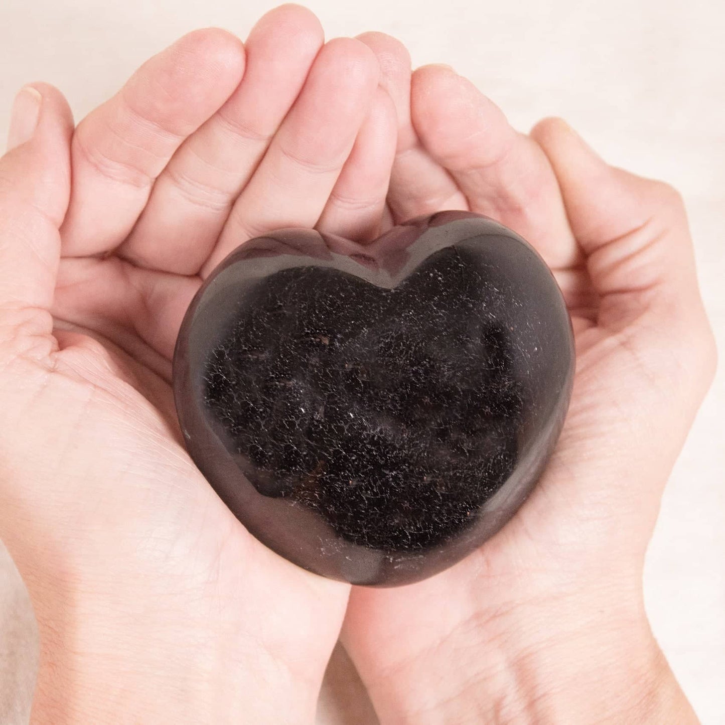 Black Tourmaline Heart - AAA Premium Quality - 1 of a Kind