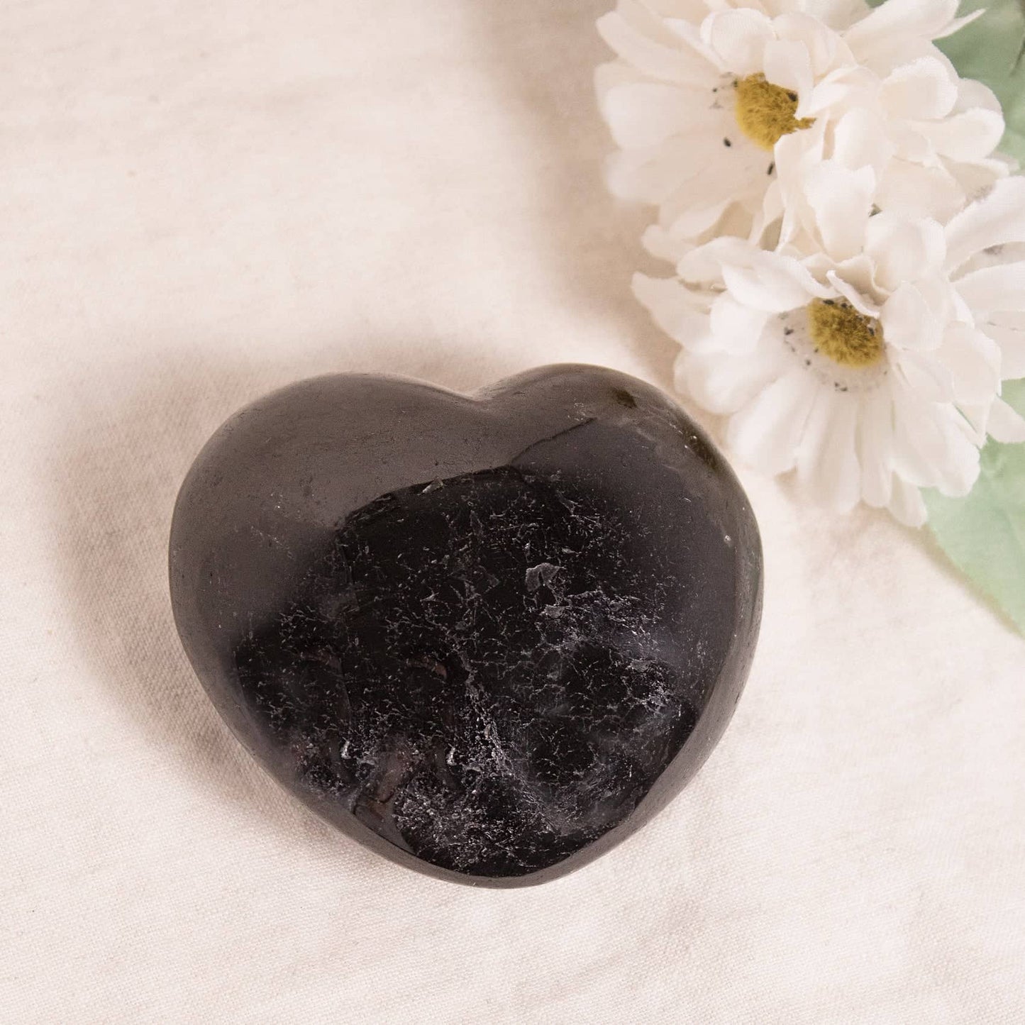 Black Tourmaline Heart - AAA Premium Quality - 1 of a Kind