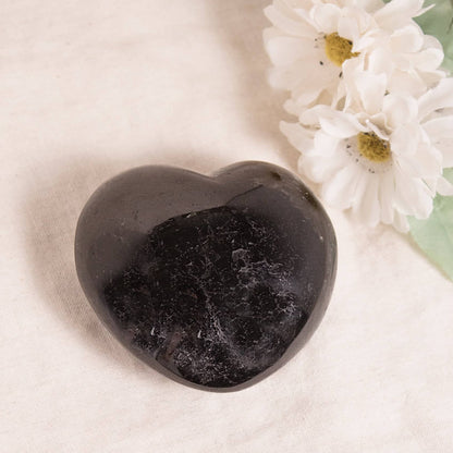 Black Tourmaline Heart - AAA Premium Quality - 1 of a Kind