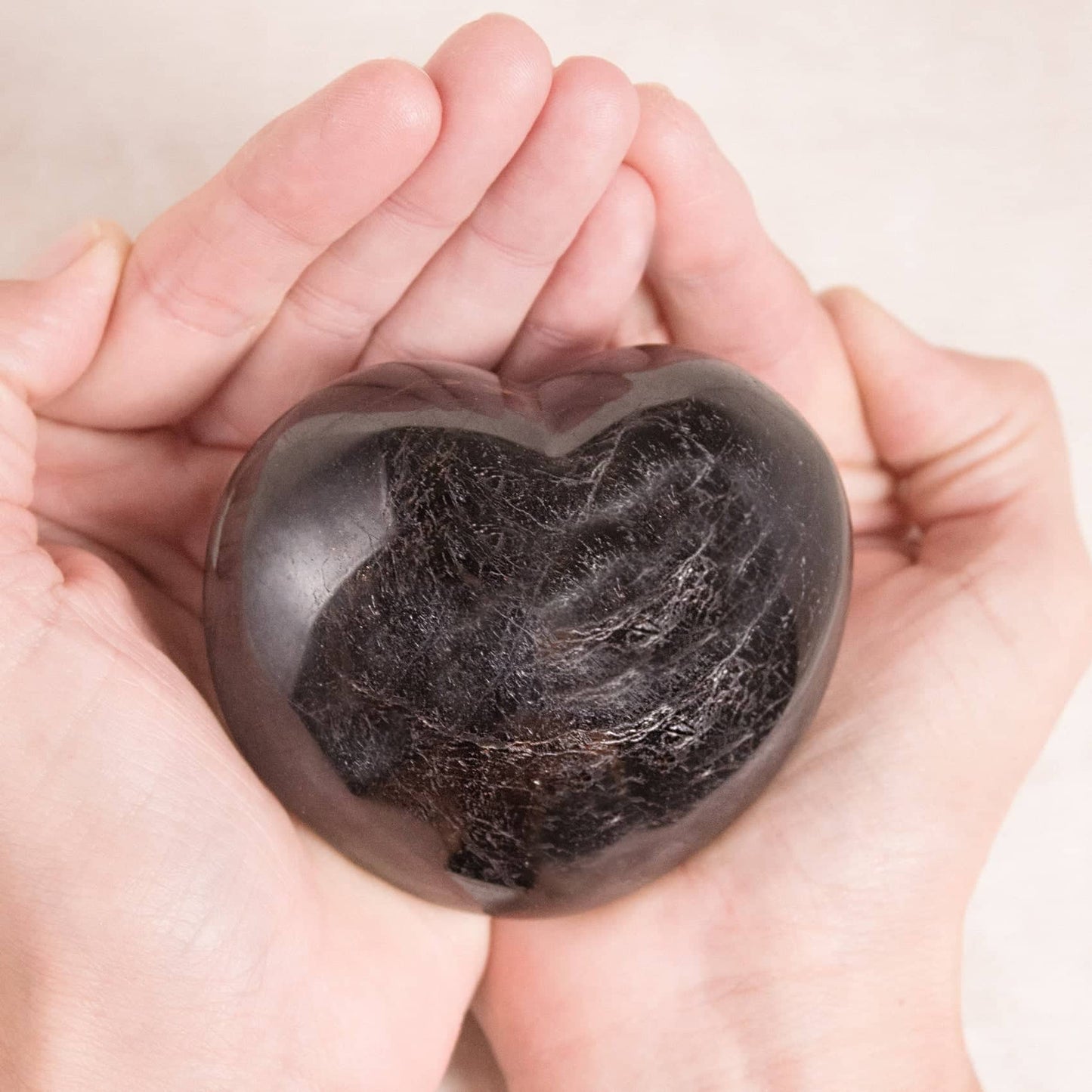 Black Tourmaline Heart - AAA Premium Quality - 1 of a Kind