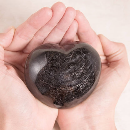 Black Tourmaline Heart - AAA Premium Quality - 1 of a Kind