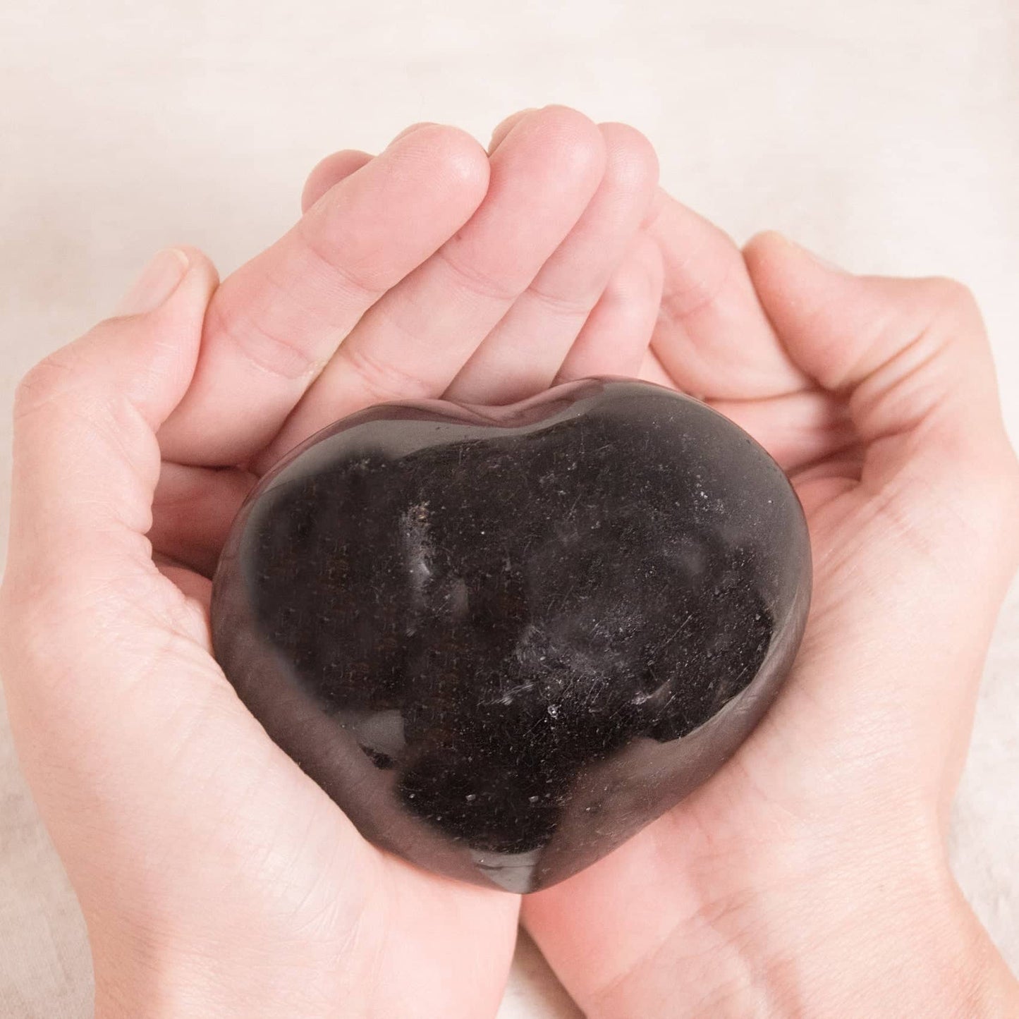Black Tourmaline Heart - AAA Premium Quality - 1 of a Kind