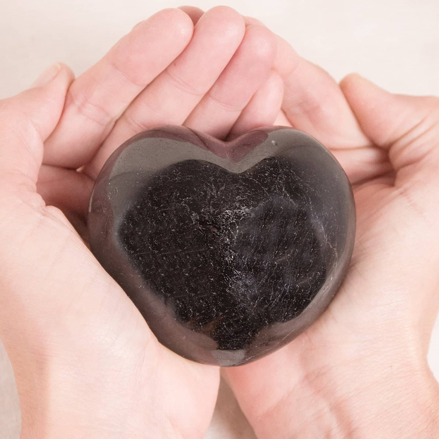 Black Tourmaline Heart - AAA Premium Quality - 1 of a Kind