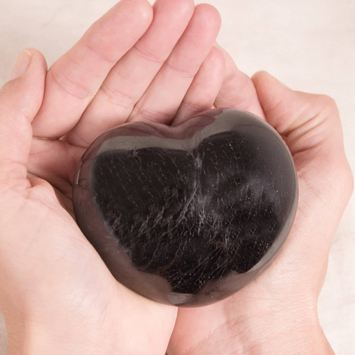 Black Tourmaline Heart - AAA Premium Quality - 1 of a Kind