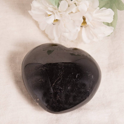 Black Tourmaline Heart - AAA Premium Quality - 1 of a Kind