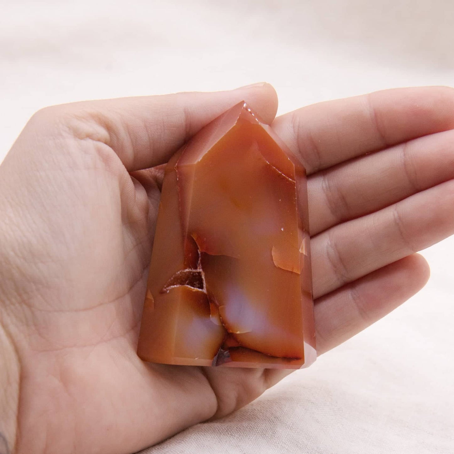 Carnelian Freeform Point - AAA Premium Quality - 1 of a Kind