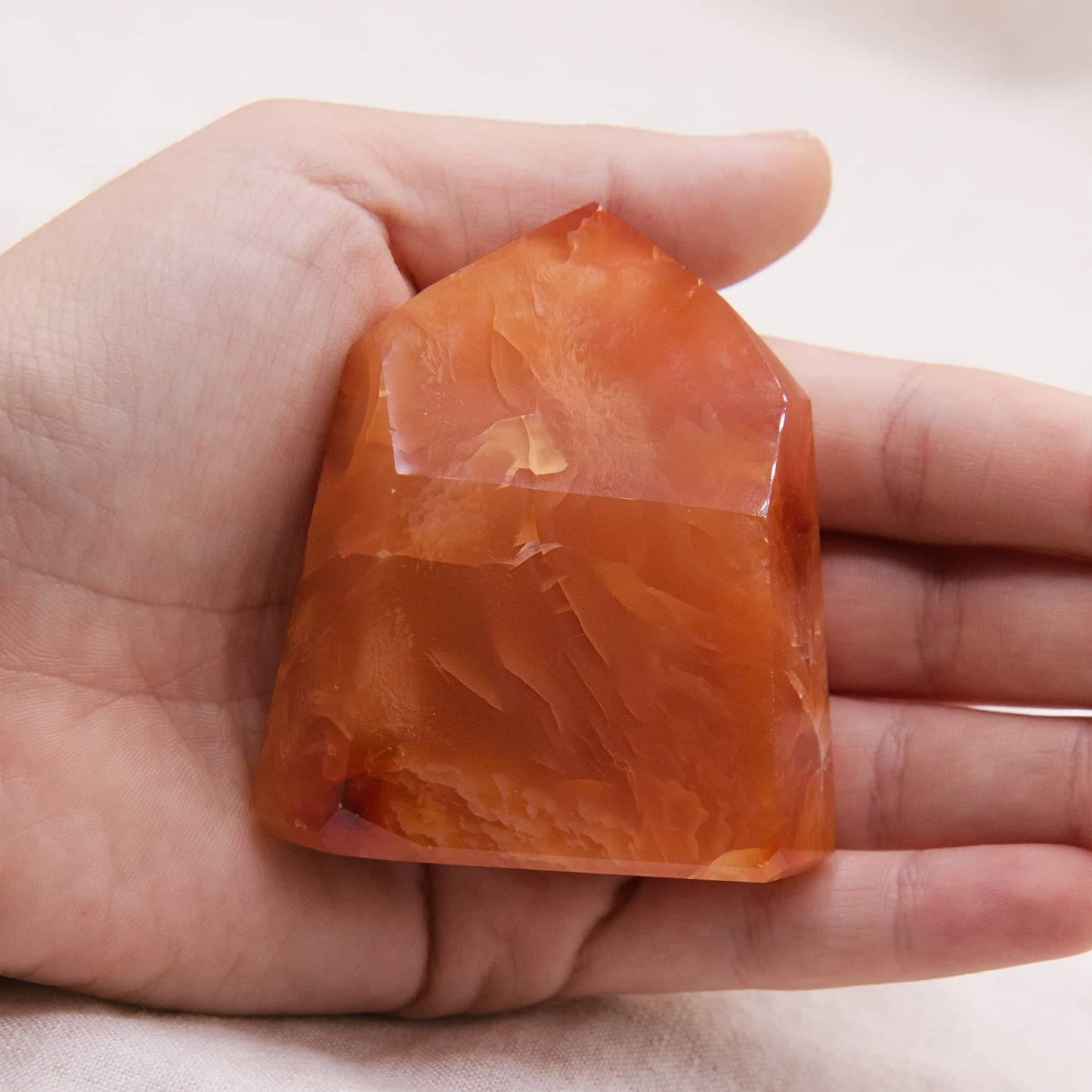 Carnelian Freeform Point - AAA Premium Quality - 1 of a Kind