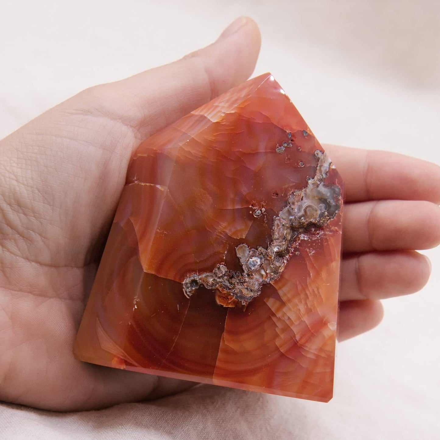 Carnelian Freeform Point - AAA Premium Quality - 1 of a Kind