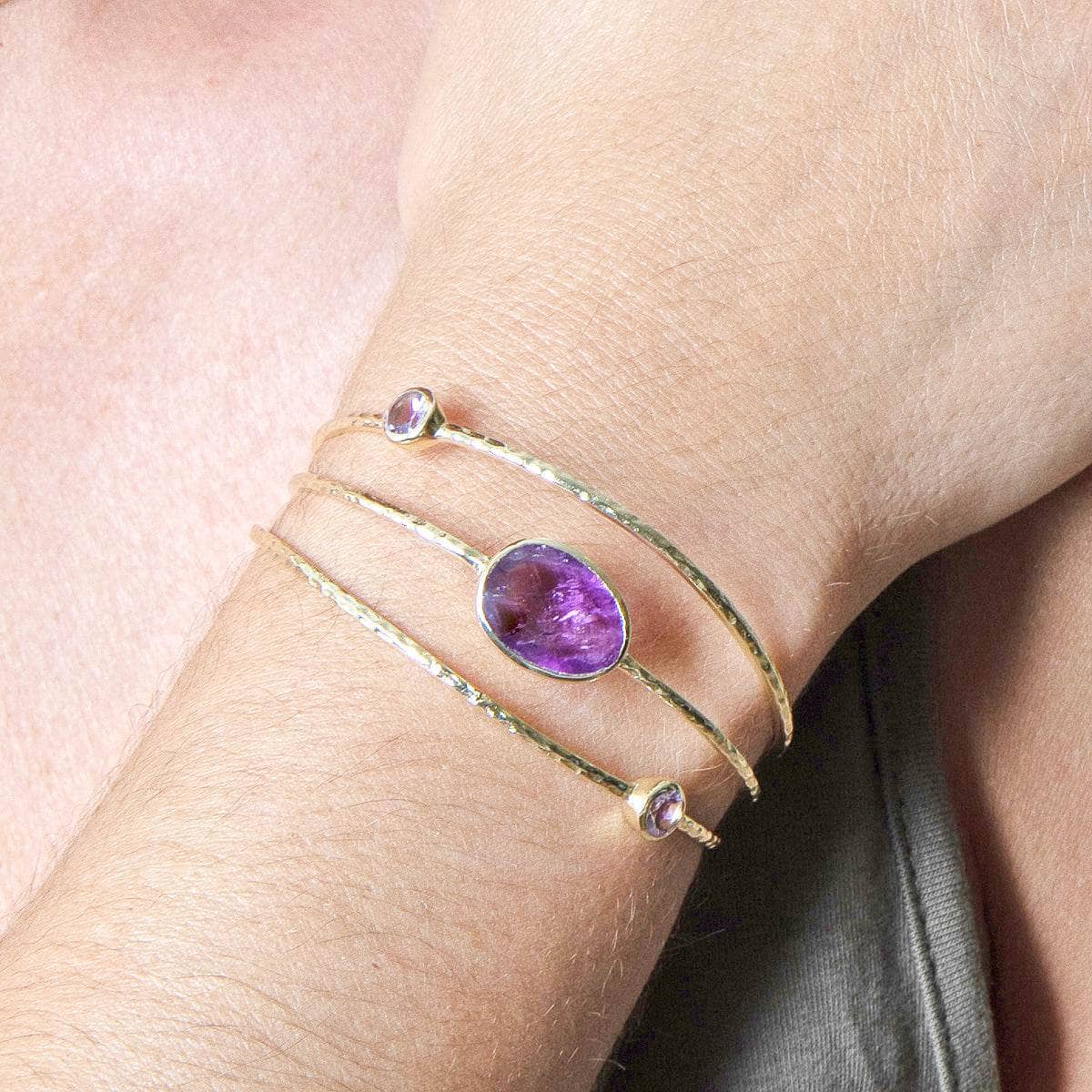 Amethyst Gold Bracelet