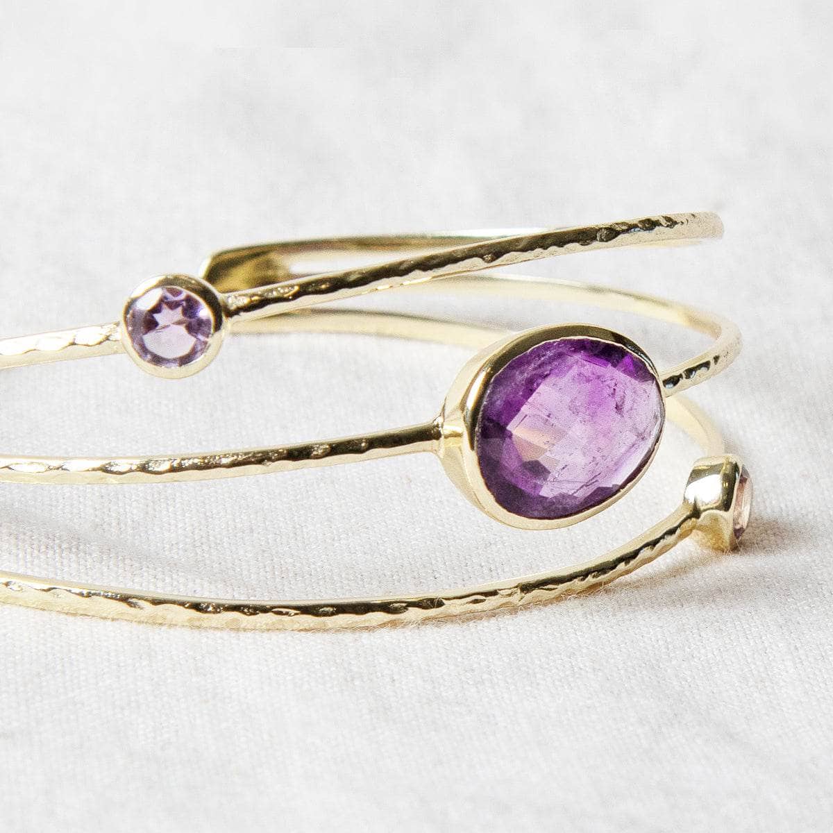 Amethyst Gold Bracelet