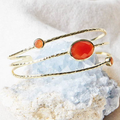 Carnelian Gold Bracelet