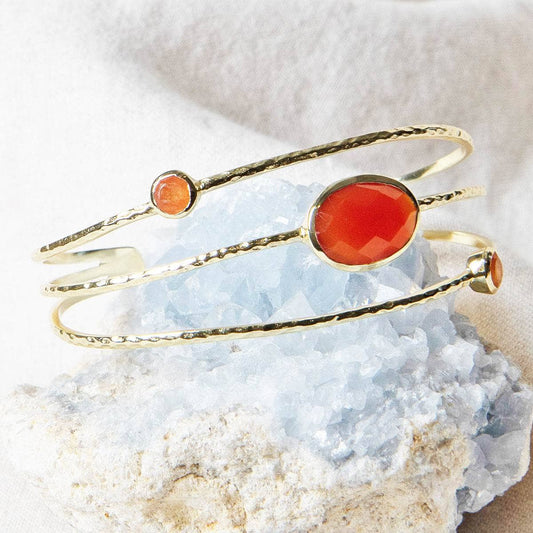Carnelian Gold Bracelet