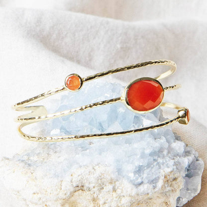 Carnelian Gold Bracelet