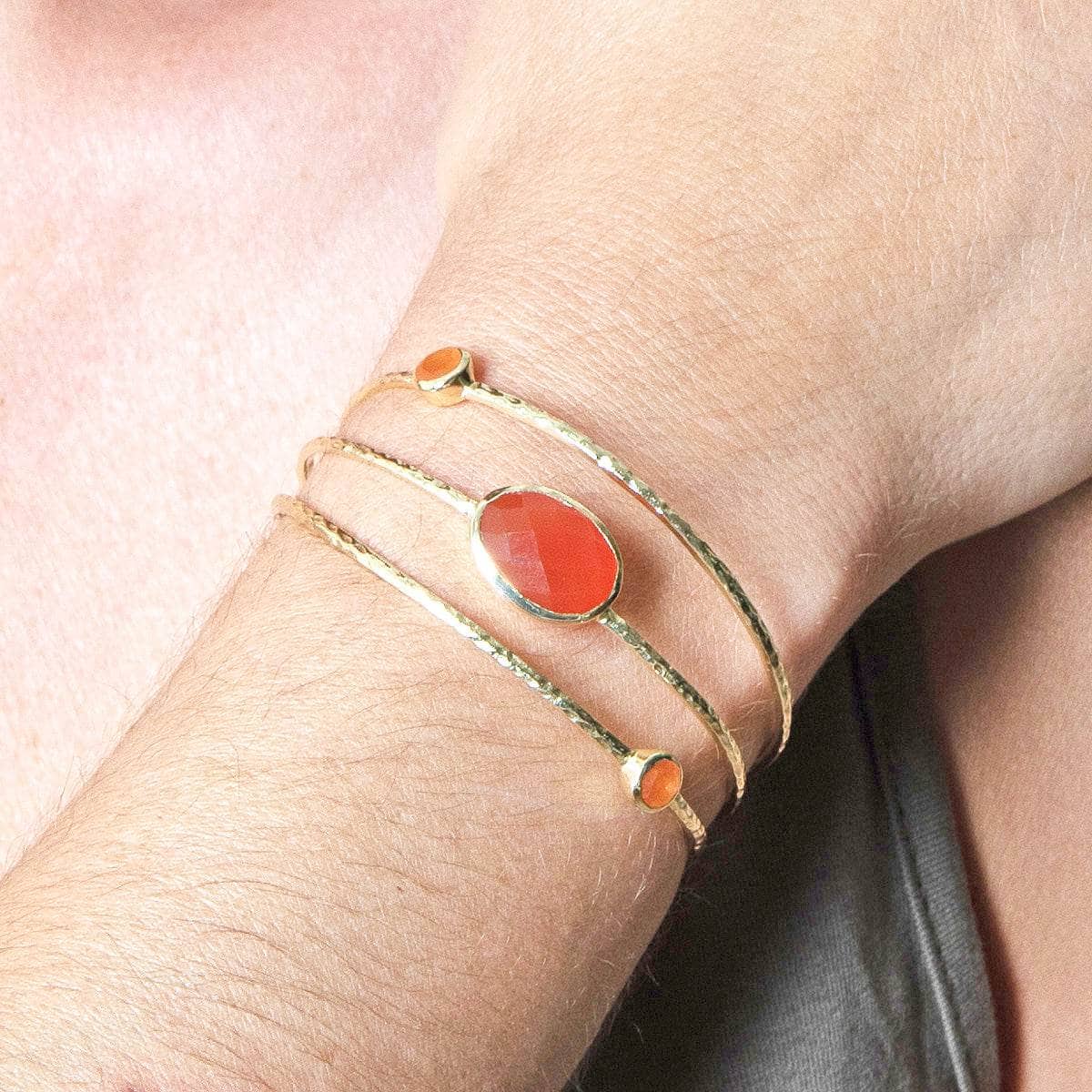 Carnelian Gold Bracelet