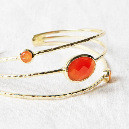 Carnelian Gold Bracelet