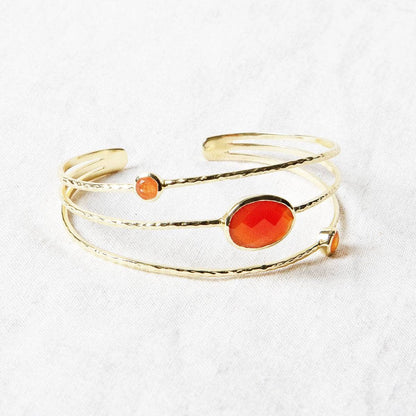 Carnelian Gold Bracelet