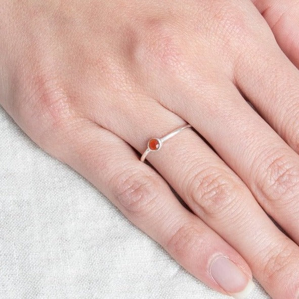 Carnelian Silver or Gold Ring