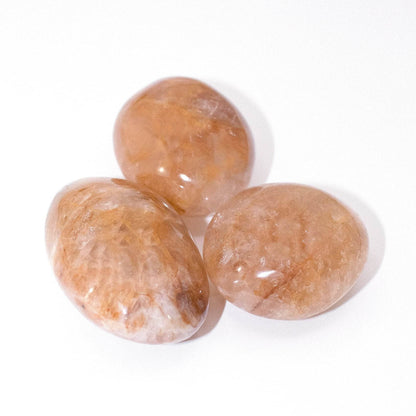 Yellow Hematoid Quartz Palm Stones - AAA Premium Quality