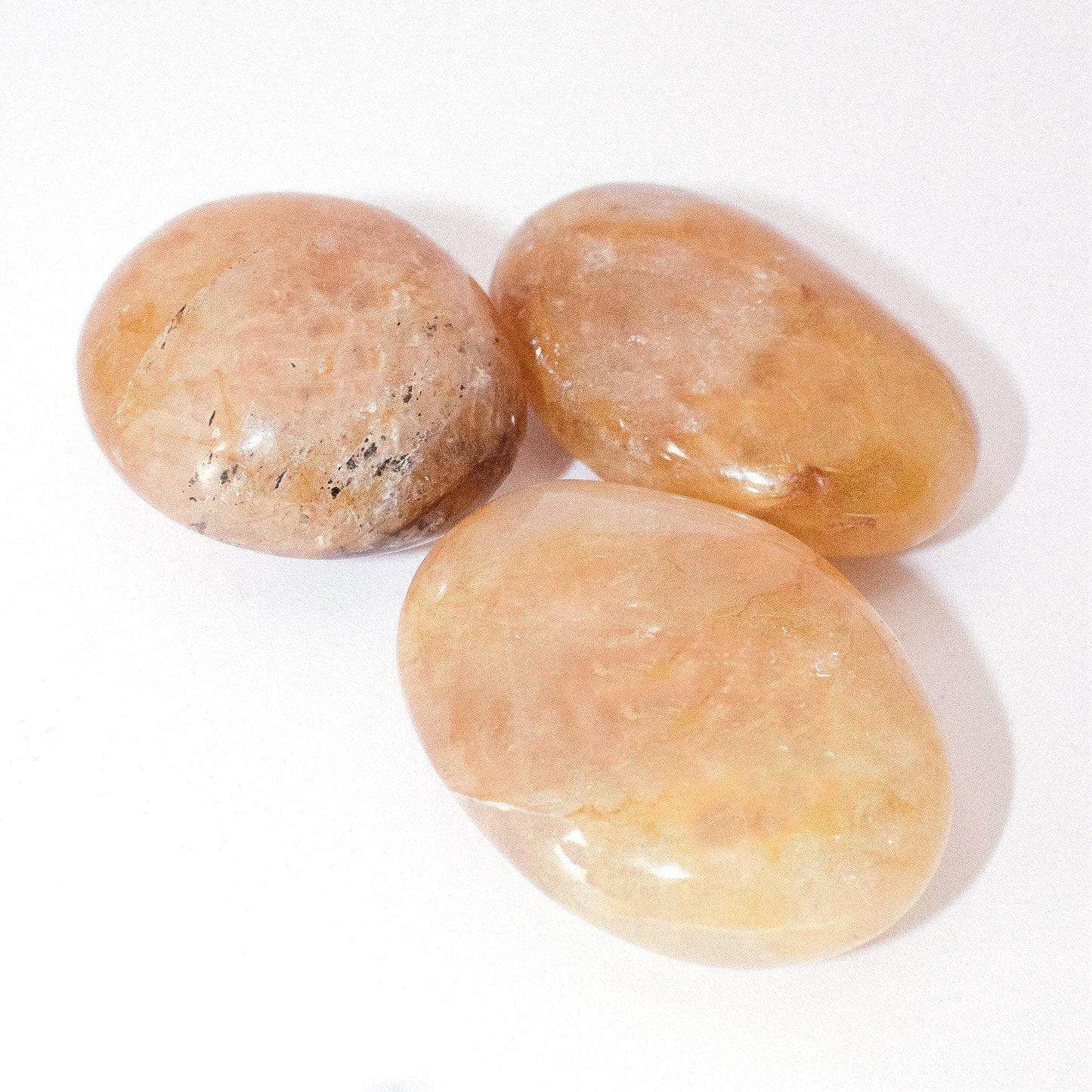 Yellow Hematoid Quartz Palm Stones - AAA Premium Quality