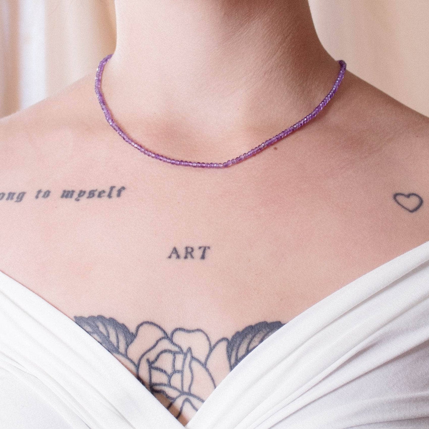 Amethyst Single or Double Strand Bead Necklace