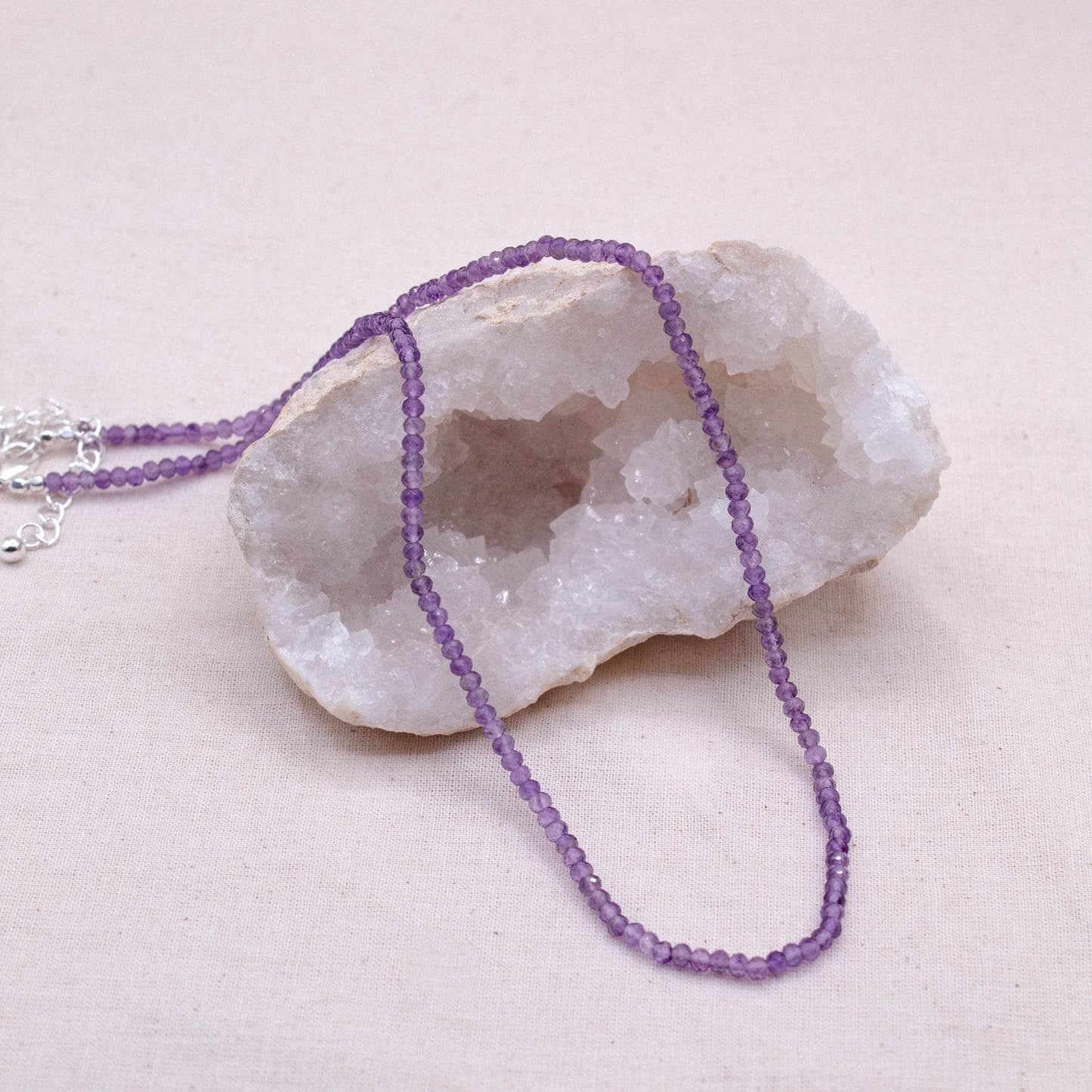 Amethyst Single or Double Strand Bead Necklace