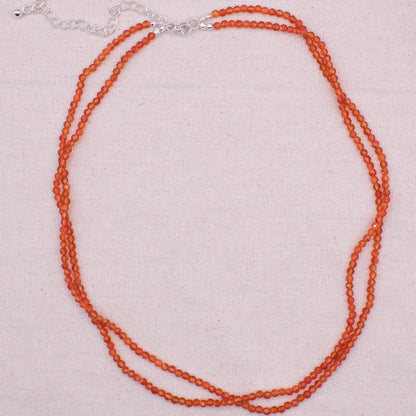 Carnelian Single or Double Strand Bead Necklace