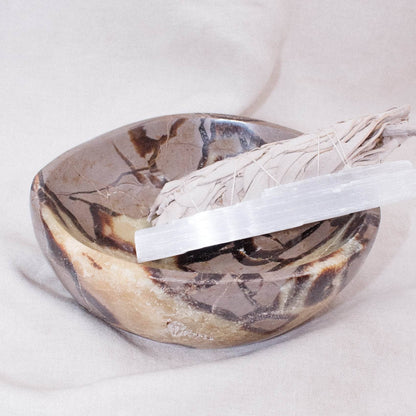 Black Septarian Bowl - 1 of a Kind