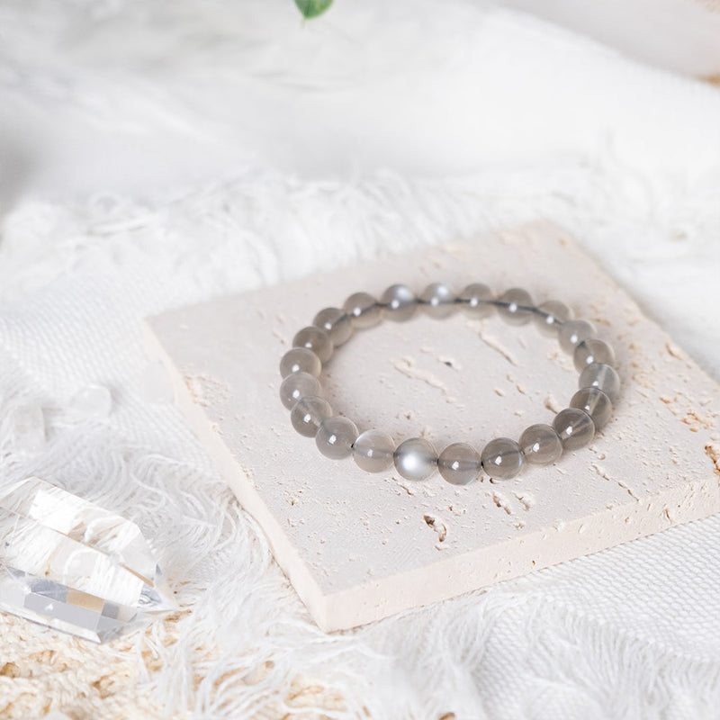 Transparent black moonstone bracelet