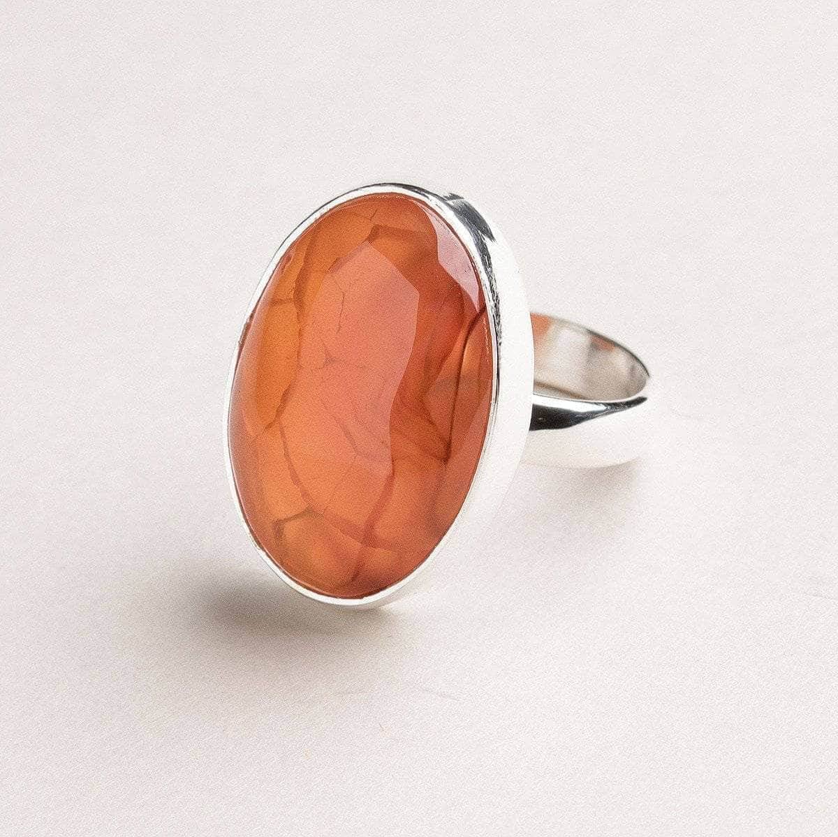 Carnelian Gemstone Ring- Size 7