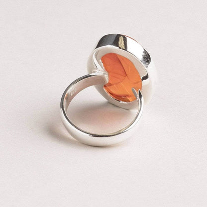 Carnelian Gemstone Ring- Size 7