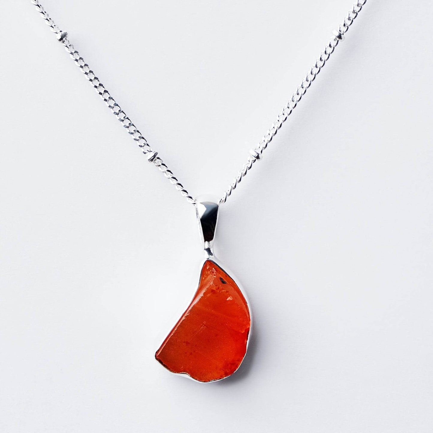 Carnelian Raw Crystal Necklace