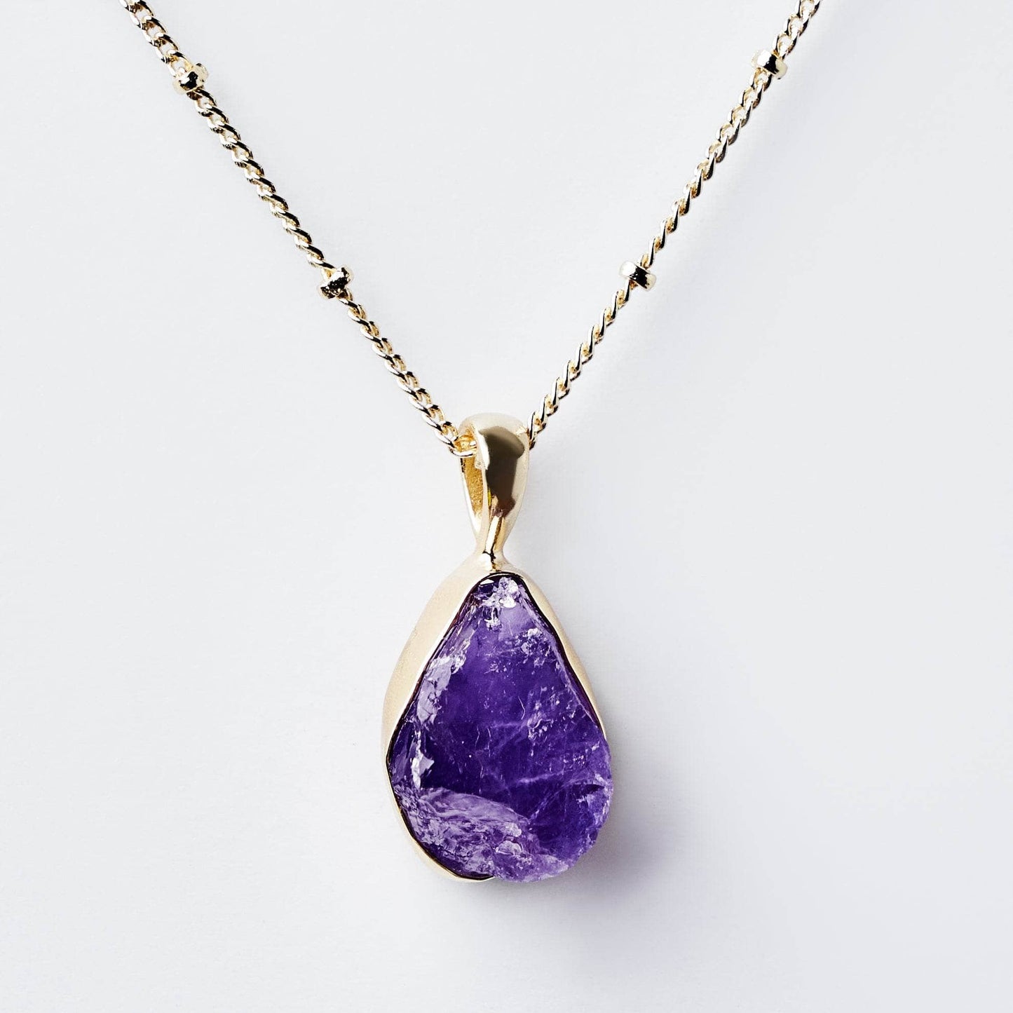 Amethyst Raw Crystal Necklace