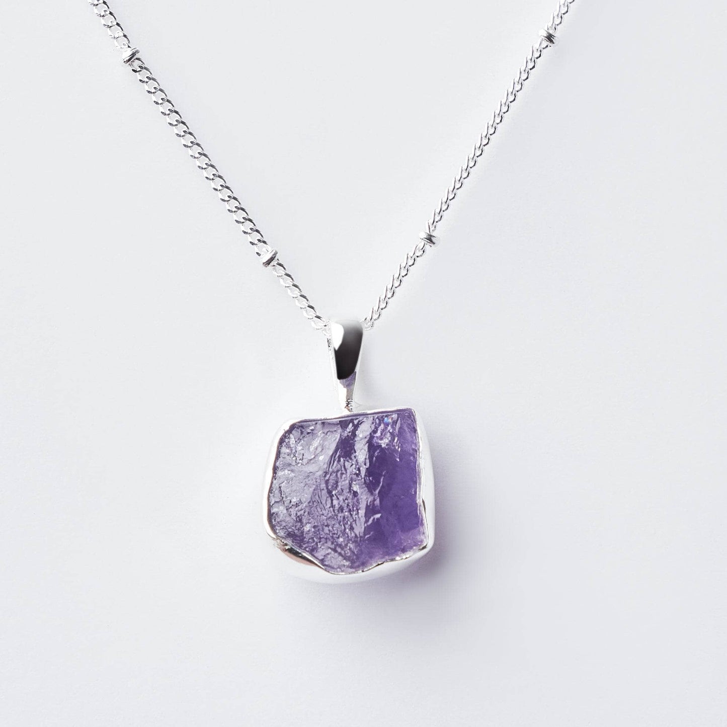 Amethyst Raw Crystal Necklace