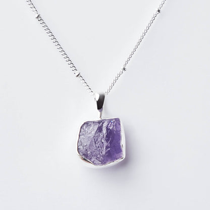Amethyst Raw Crystal Necklace